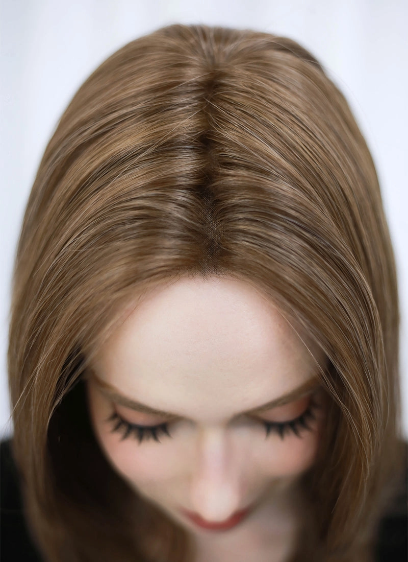 Brunette Straight Mono Top Bob Lace Wig MN009