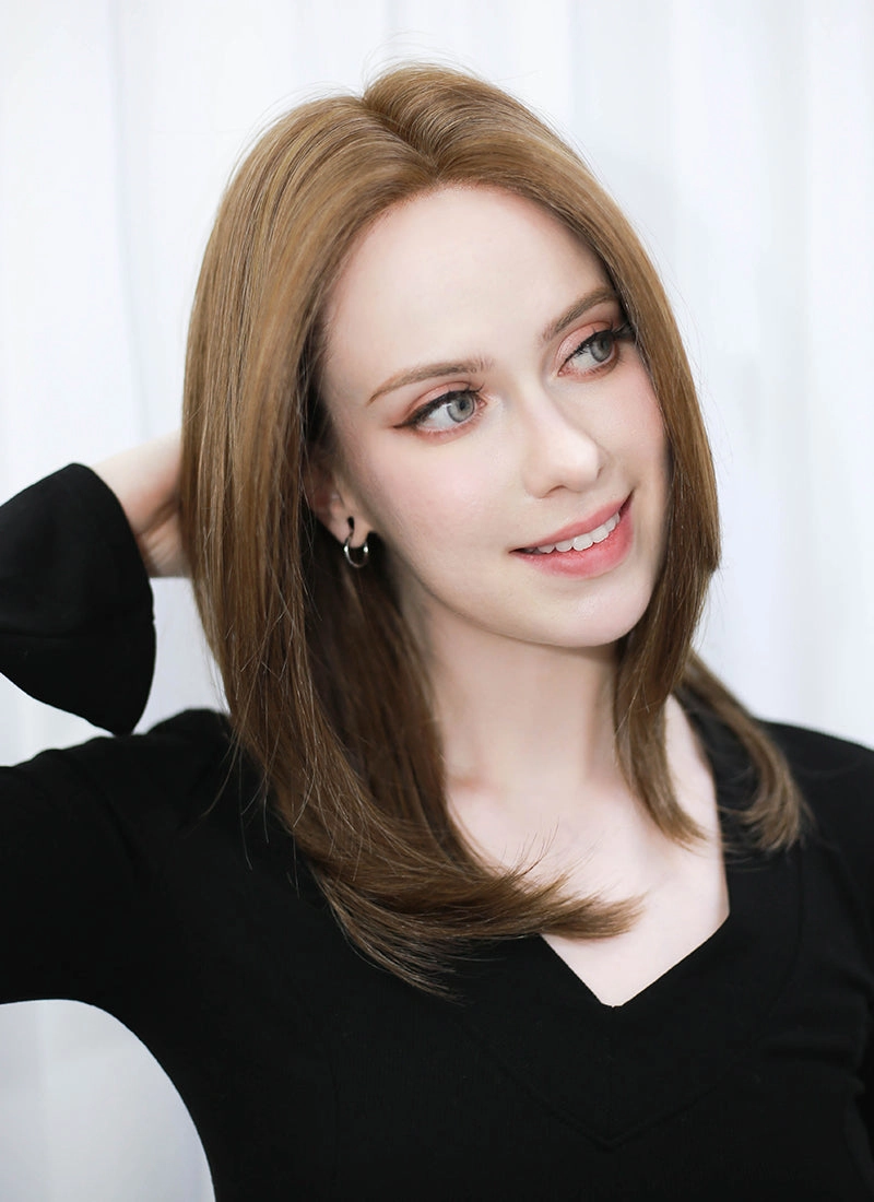 Brunette Straight Mono Top Bob Lace Wig MN009