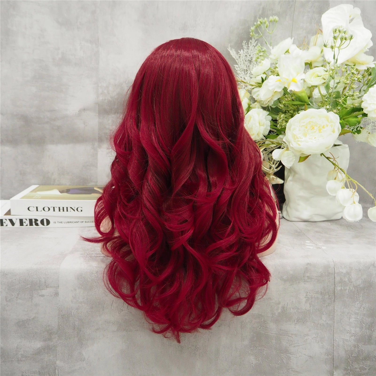 Burgundy Red Wave Lace Front Synthetic Imstyle Wig