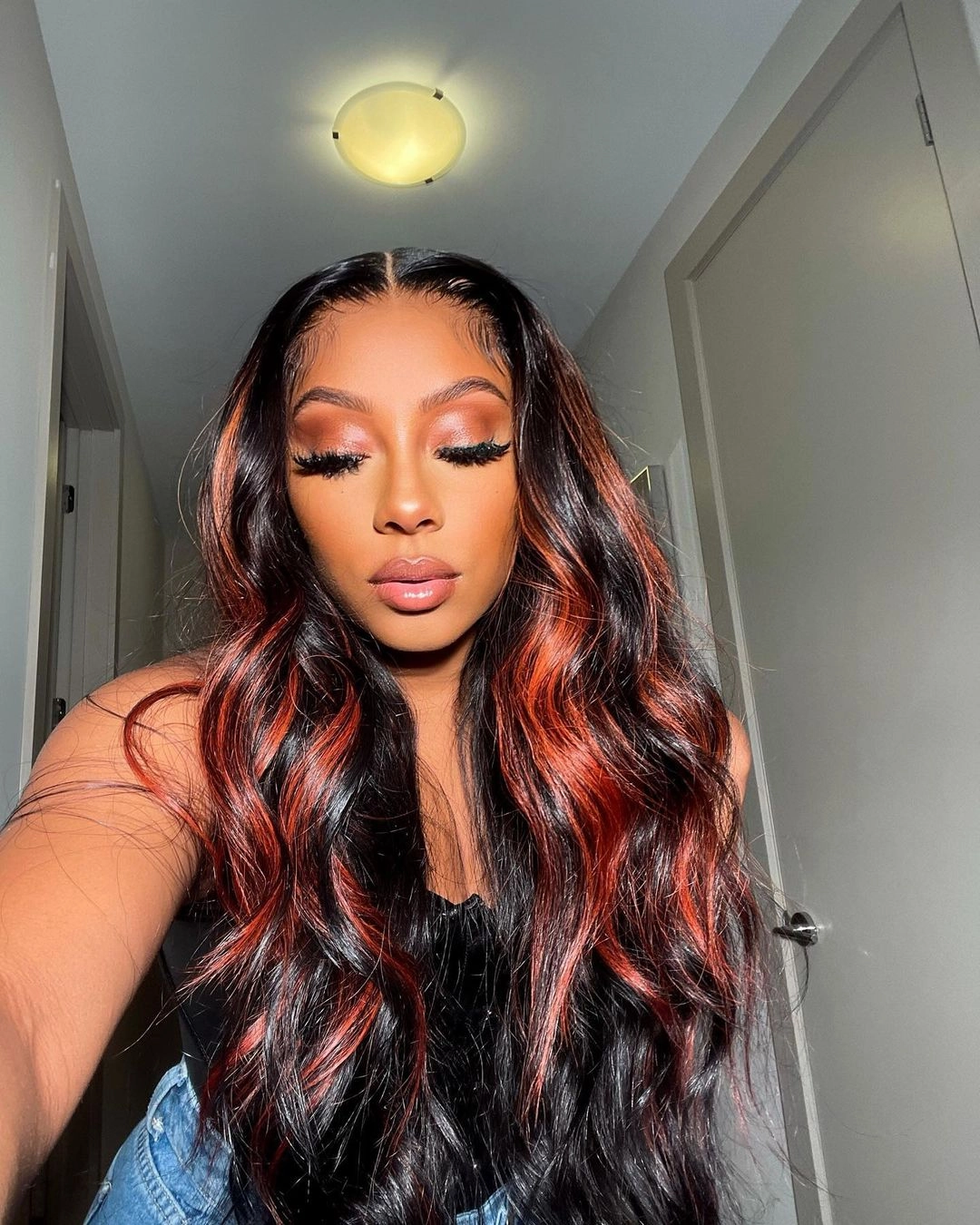 Capria | 13X6 Lace Front Ginger Higlight Virgin Human Hair Wig