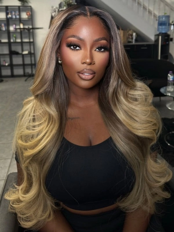 Chinalacewig Custom Wig HD full lace wig 30 inches Light Ash Blonde Color Human Virgin Hair C02