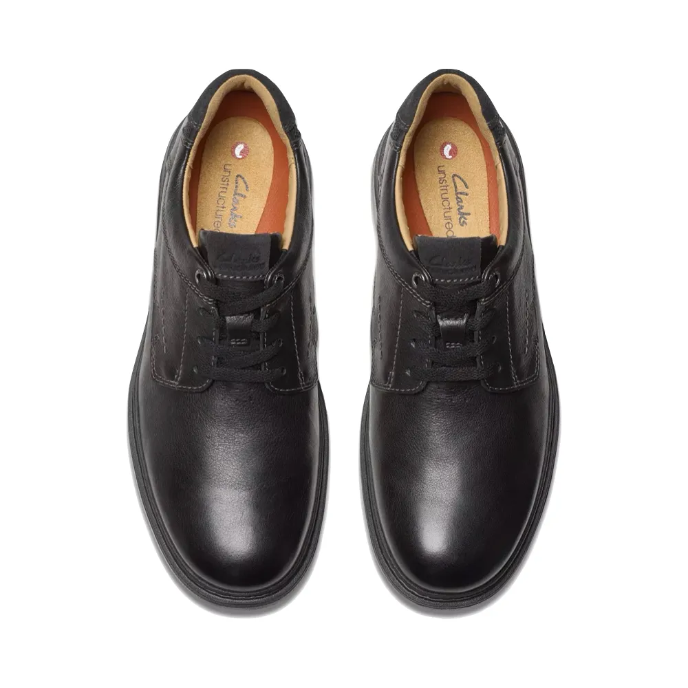 Clarks Men's Un Briley Leather Lace Shoe in Black