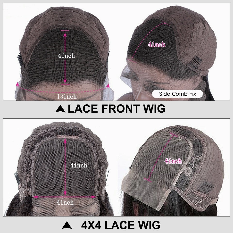 CLEARANCE 4X4/13x4 Transparent Lace Wig 250% Human Hair Wig Body Wave