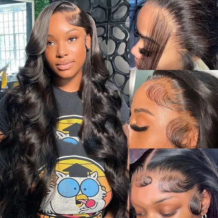 CLEARANCE 4X4/13x4 Transparent Lace Wig 250% Human Hair Wig Body Wave