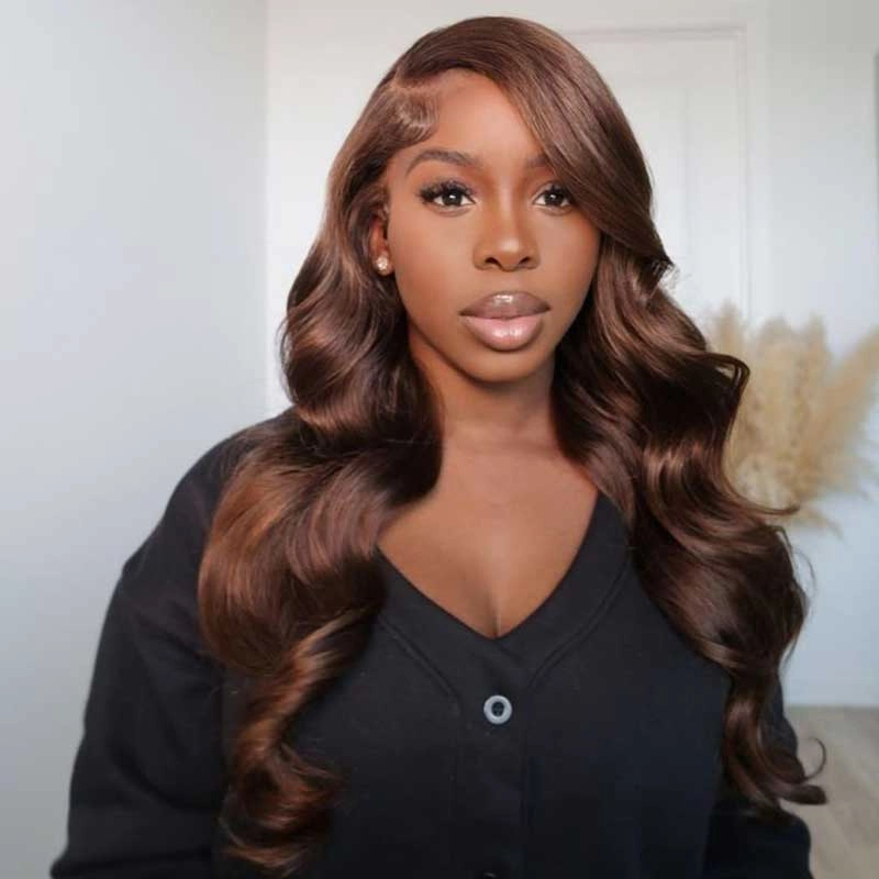 CLEARANCE 4X4/13x4 Transparent Lace Wig 250% Human Hair Wig Brown