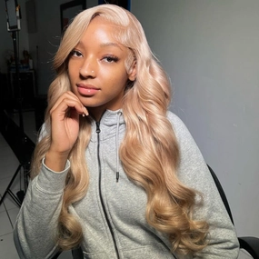 CLEARANCE Samantha | Ash Blonde 13x6 Preplucked Human Hair Lace Front Wig