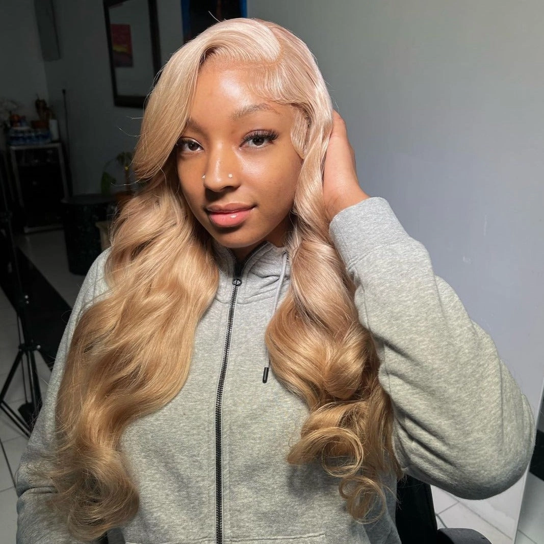 CLEARANCE Samantha | Ash Blonde 13x6 Preplucked Human Hair Lace Front Wig