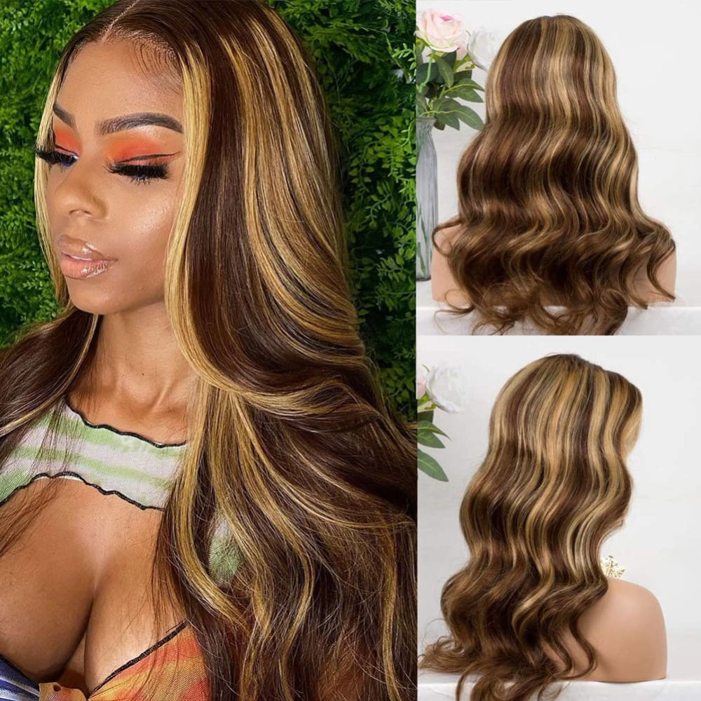 CLEARANCE Trinity | Highlight Blonde Preplucked Virgin Human Hair Lace Wig Body Wave