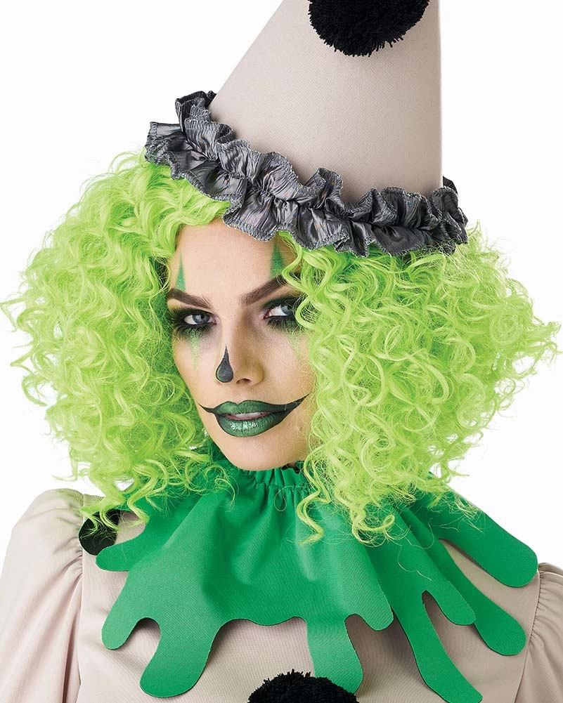 Corkscrew Clown Curly Green Wig