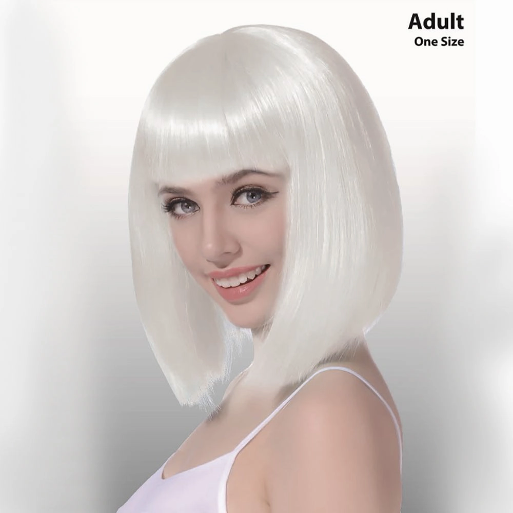 Crazy Horse Style White Bob Wig