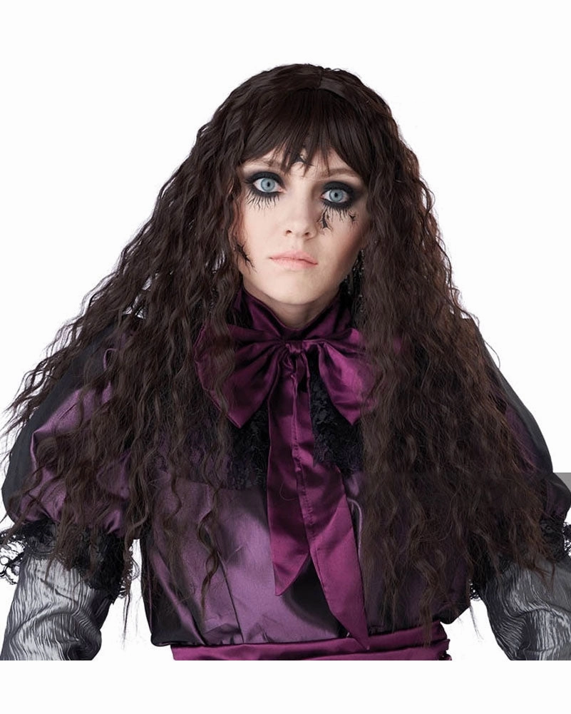 Creepy Doll Long Brown Wig
