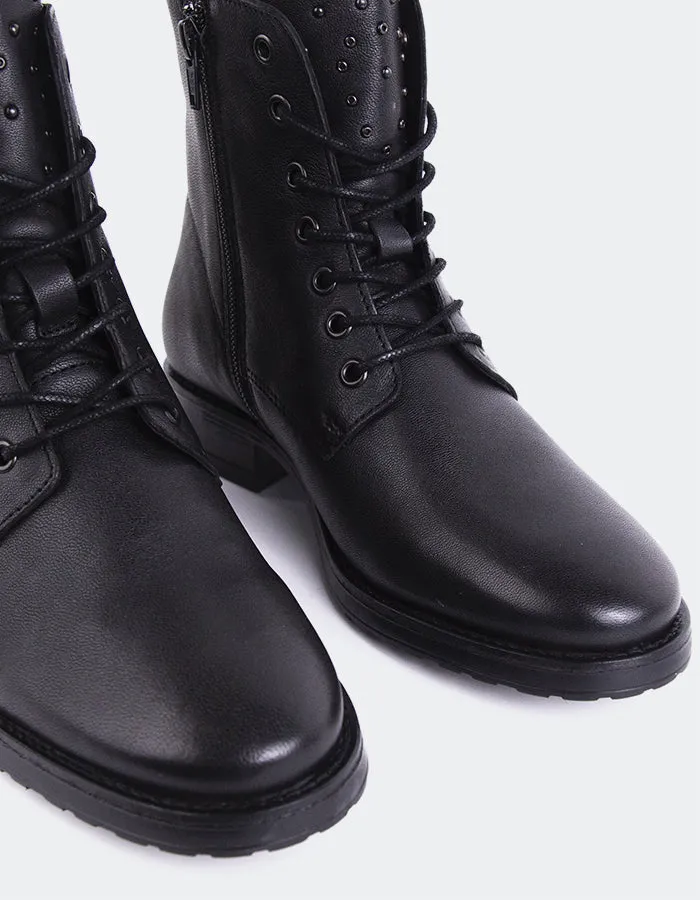 Daiki Black Leather