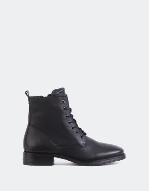 Daiki Black Leather