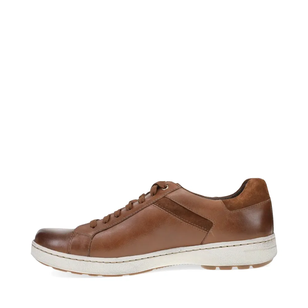 Dansko Men's Trevor Leather Tie Sneaker in Tan