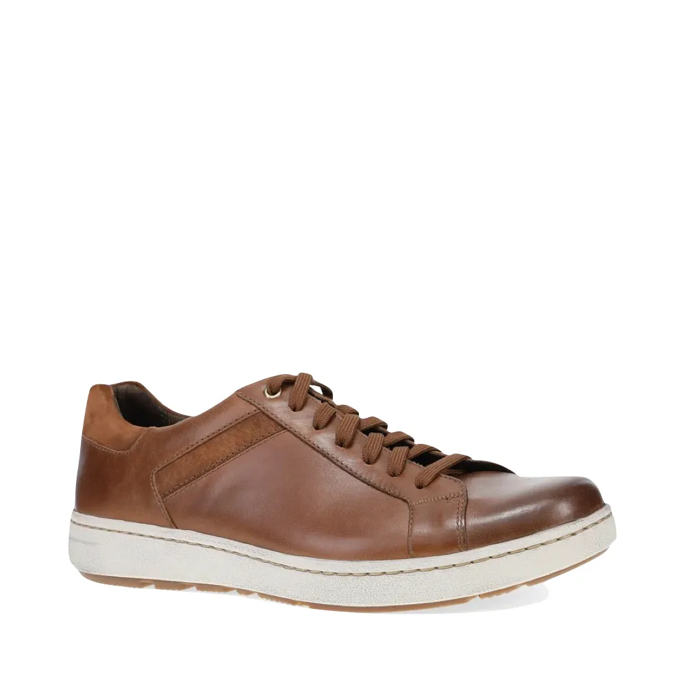 Dansko Men's Trevor Leather Tie Sneaker in Tan