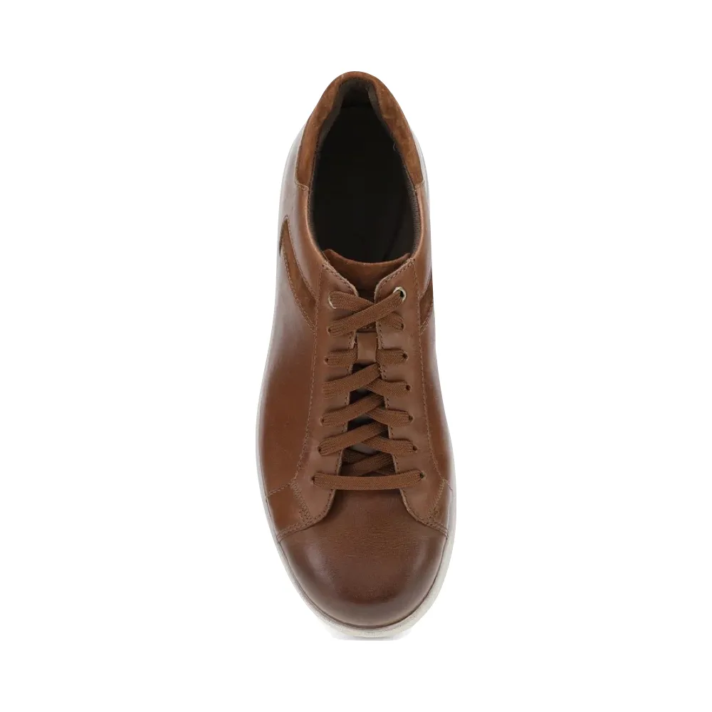 Dansko Men's Trevor Leather Tie Sneaker in Tan
