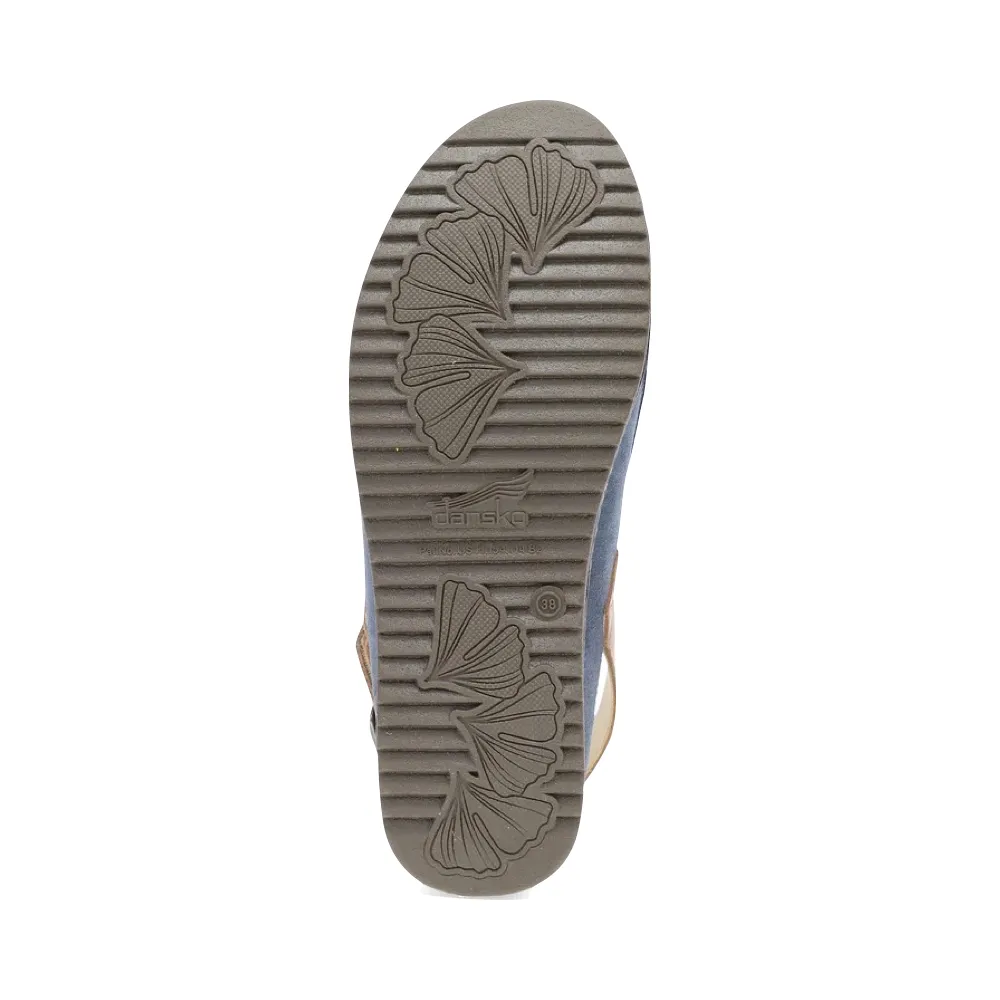 Dansko Women's Merrin Sling Back Clog in Blue Nubuck