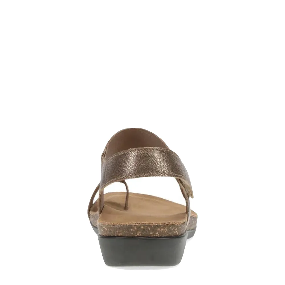 Dansko Women's Reece Thong Sandal in Bronze Metallic