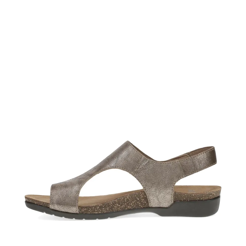 Dansko Women's Reece Thong Sandal in Bronze Metallic