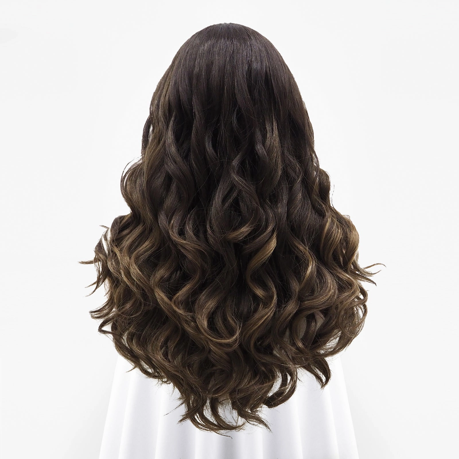 Dark Brown Highlights Wave Lace Front T Part Daily Party Wear Women Wig