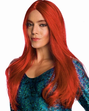 DC Aquaman Mera Long Red Wig