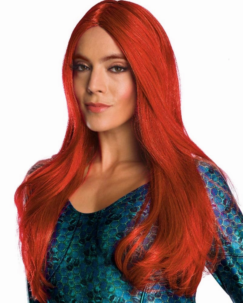 DC Aquaman Mera Long Red Wig