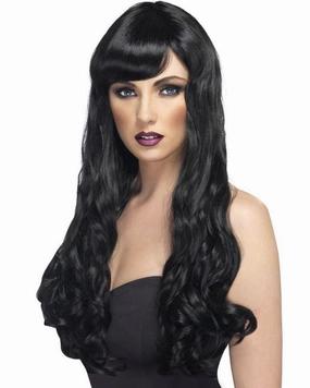 Desire Long Wavy Black Wig