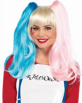 Deviant Doll Pink and Blue Pigtails Wig