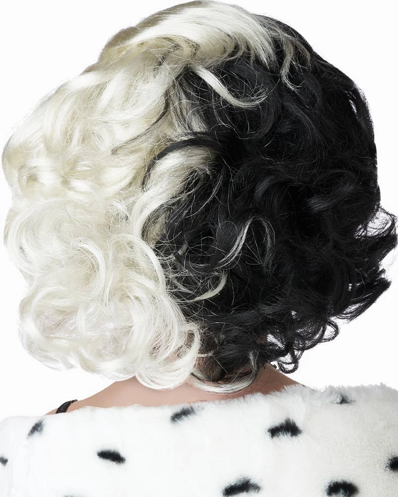 Devilish Diva Short Black and White Kids Wig