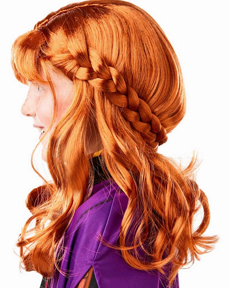 Disney Frozen 2 Anna Long Auburn Kids Wig