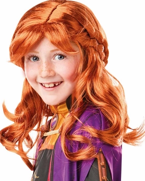 Disney Frozen 2 Anna Long Auburn Kids Wig