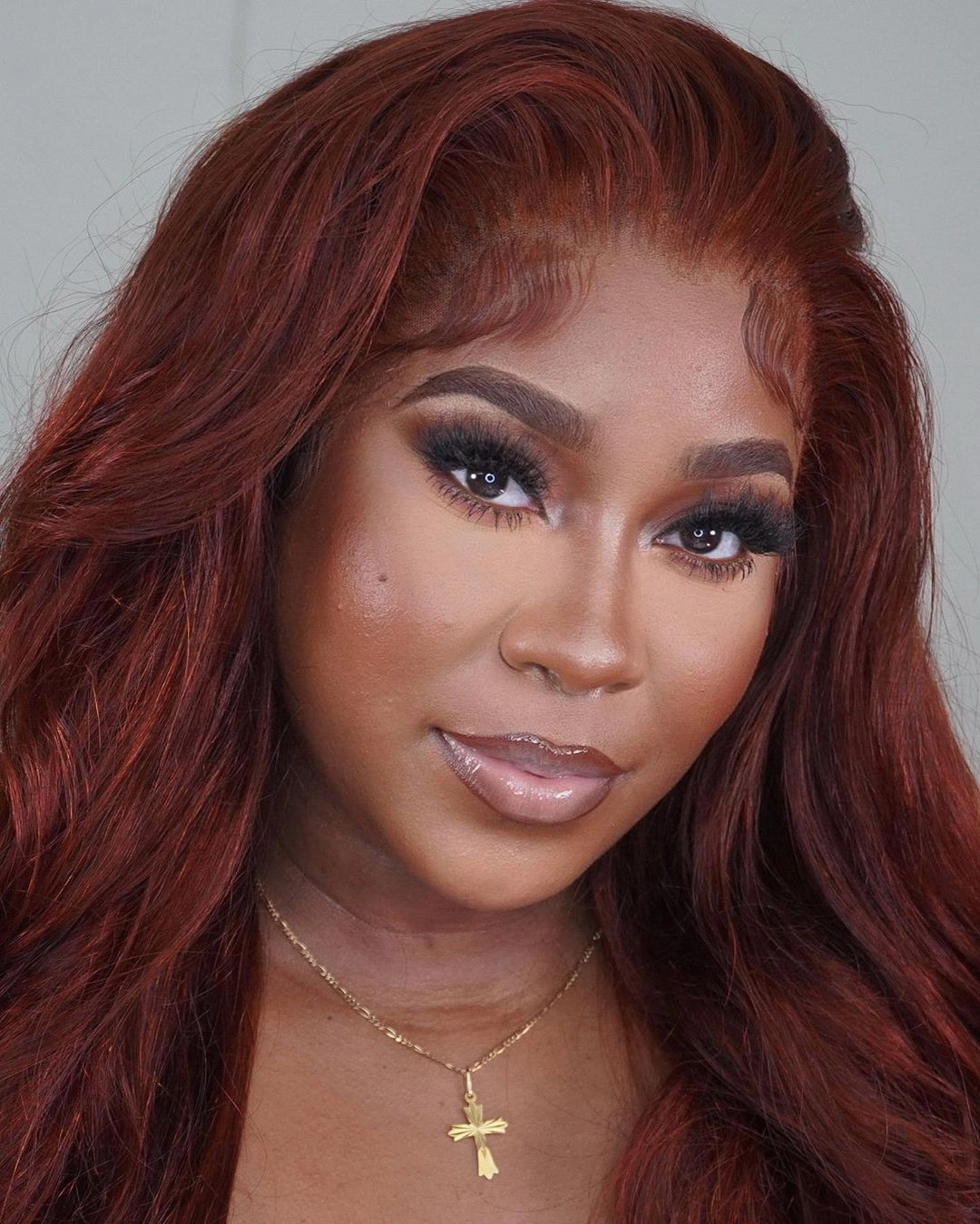 Dominique | Reddish Brown/Auburn Body Wave Human Hair Lace Front Wig