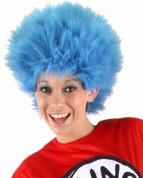 Dr Seuss Thing 1 and Thing 2 Short Blue Wig