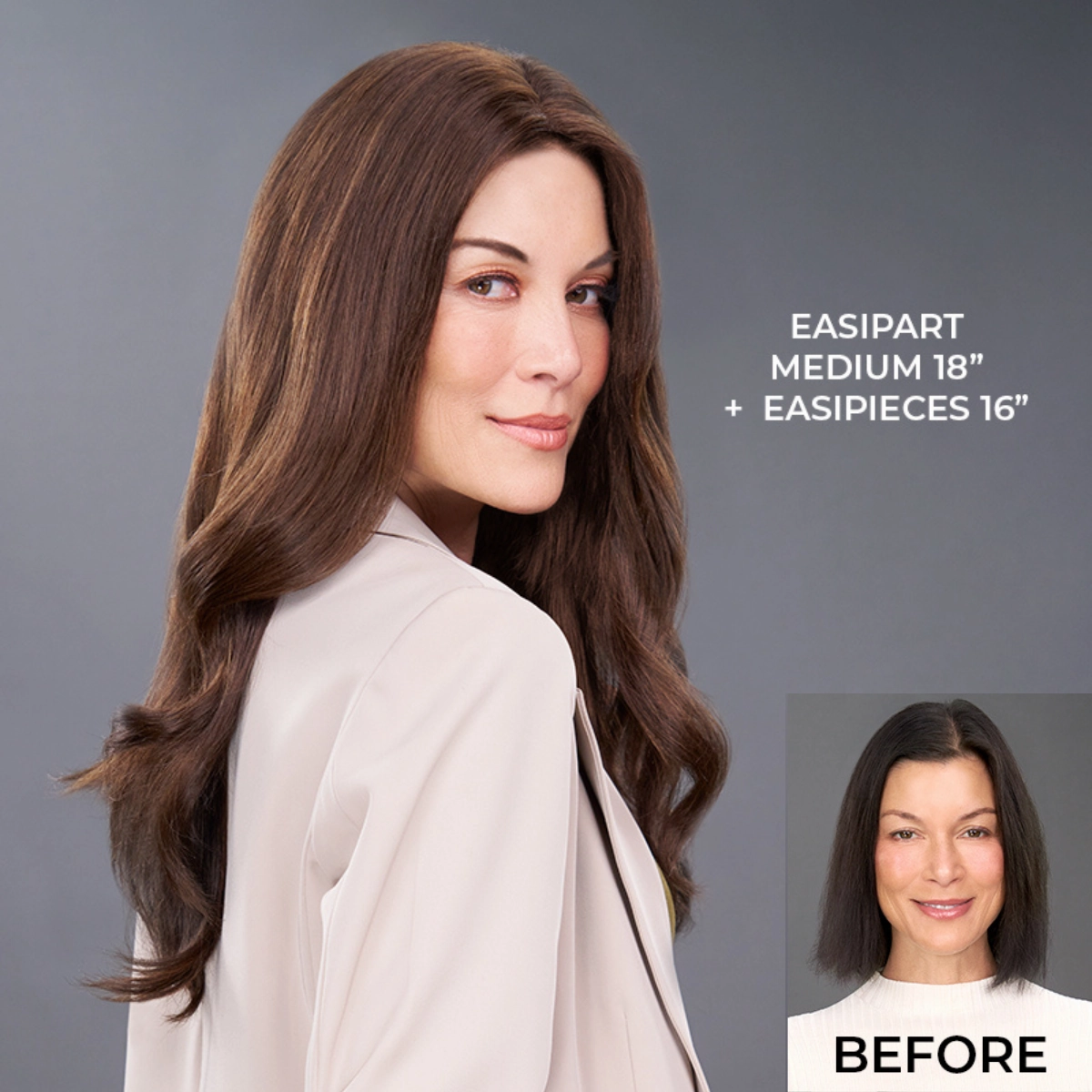 easiPart Medium HD 18&quot; - Synthetic Topper Collection by Jon Renau