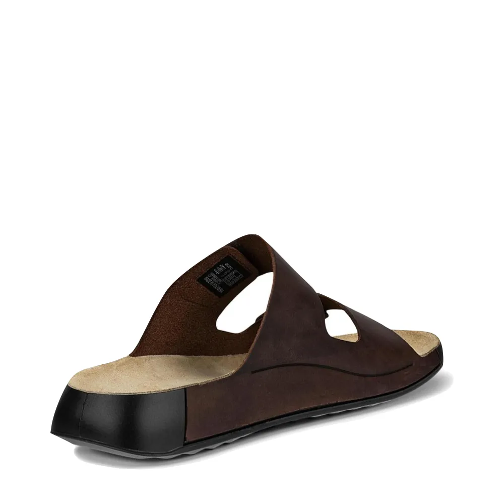Ecco Men's Cozmo Slide Sandal in Potting Soil Brown