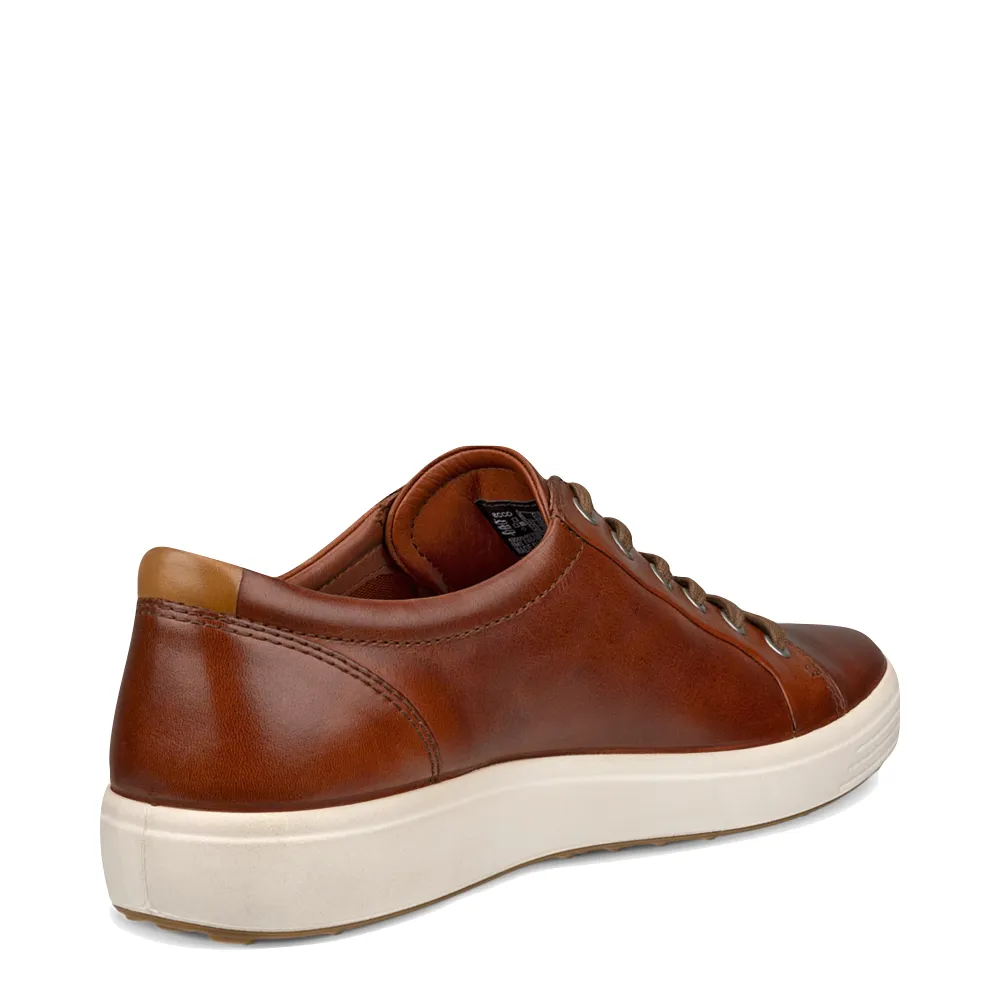 Ecco Men's Soft 7 Leather Sneaker in Cognac