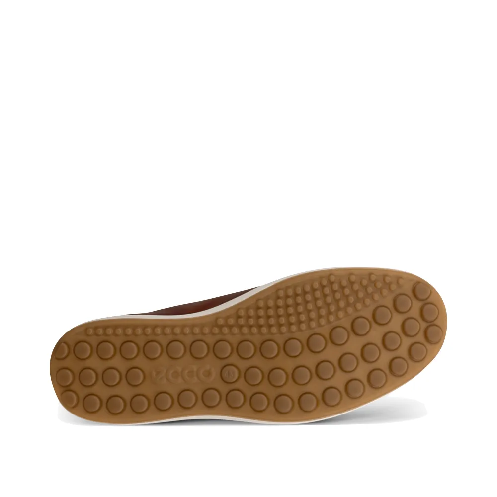 Ecco Men's Soft 7 Leather Sneaker in Cognac