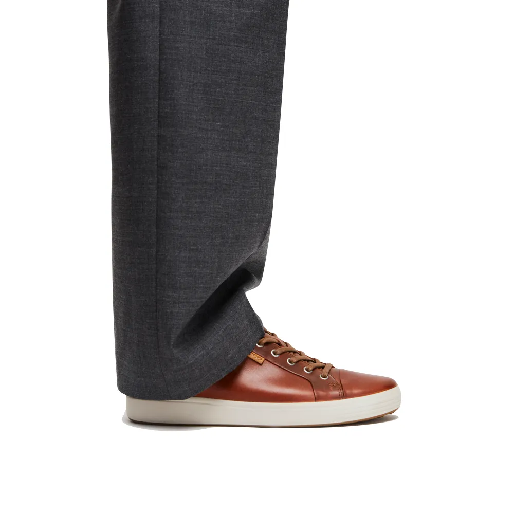 Ecco Men's Soft 7 Leather Sneaker in Cognac
