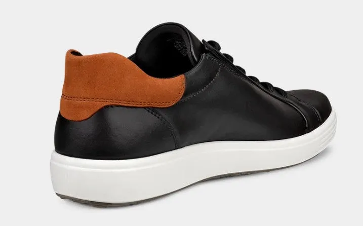 Ecco Soft 7M Laced Black Shoe Black