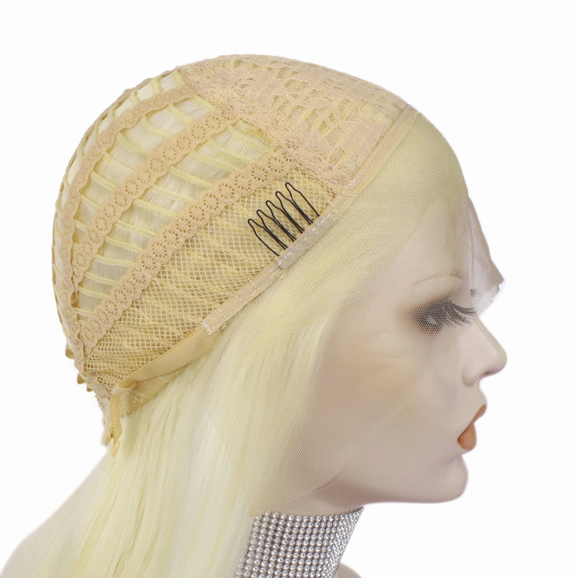 Emma - Bleach Blonde Natural Wavy Synthetic Lace Front Wig Imstyle