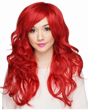 Farrah Siren Premium Long Wavy Red Wig