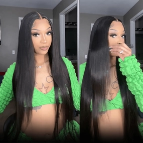 Geeta 6x4 Lace Closure / 13x6 Straight Lace Front Wigs Human Hair 180% Density HD Lace Glueless Wigs
