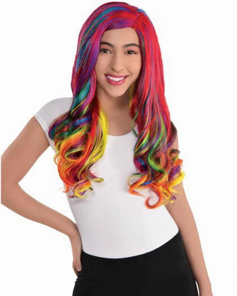 Glam Long Rainbow Wig