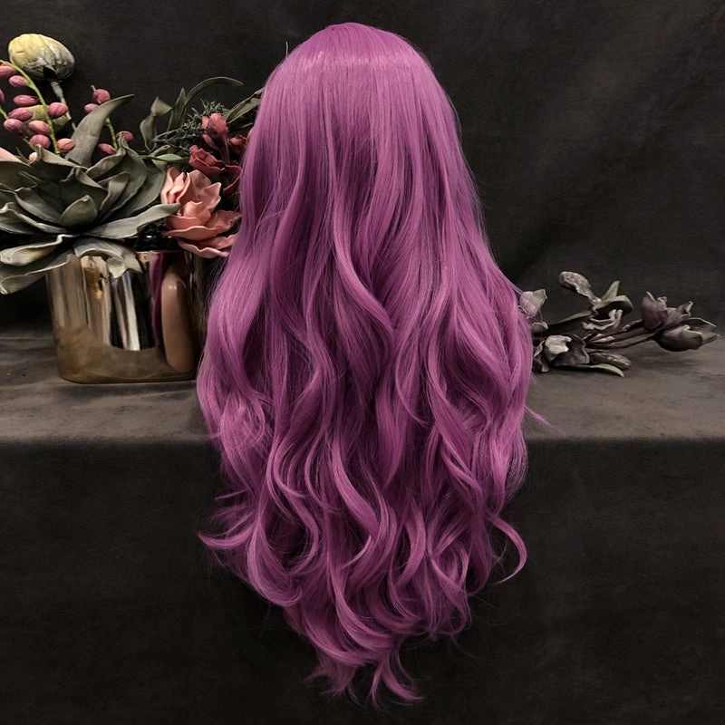 Grape Soda -Pink Purple Long Loose Wave Synthetic Lace Front Wig