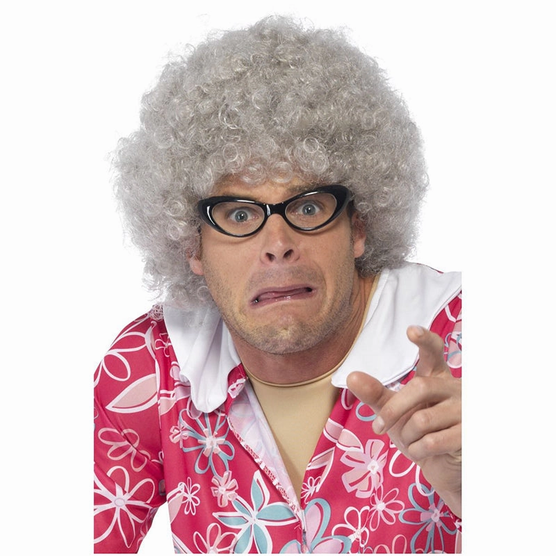 Grey Granny Perm Wig