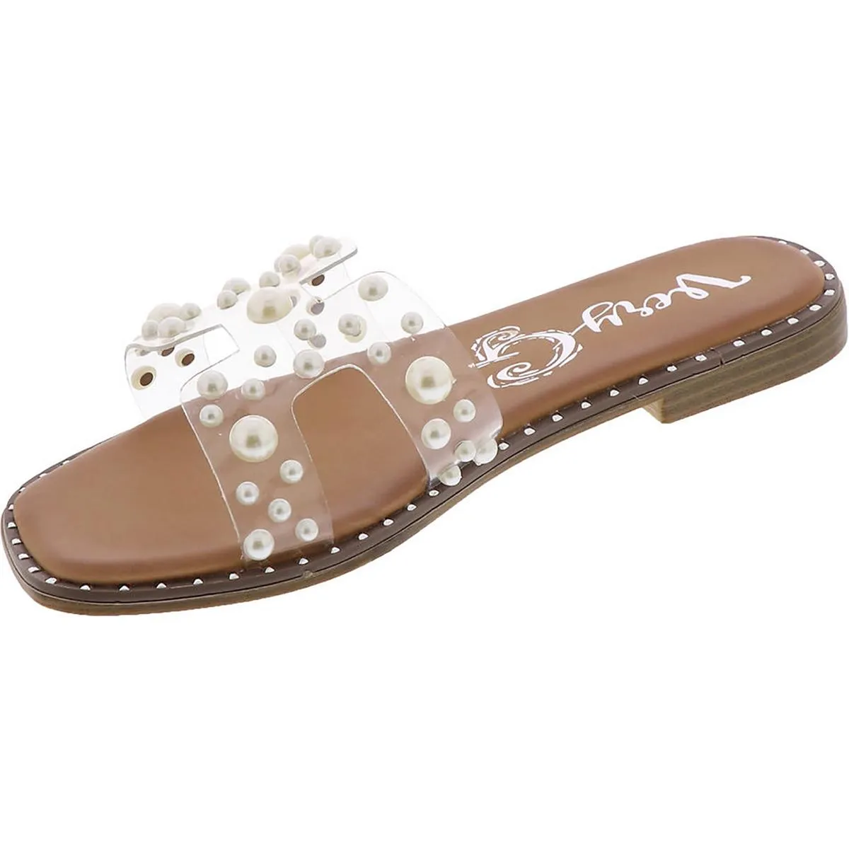 H Street Womens Casual Flat Slide Sandals