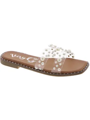 H Street Womens Casual Flat Slide Sandals