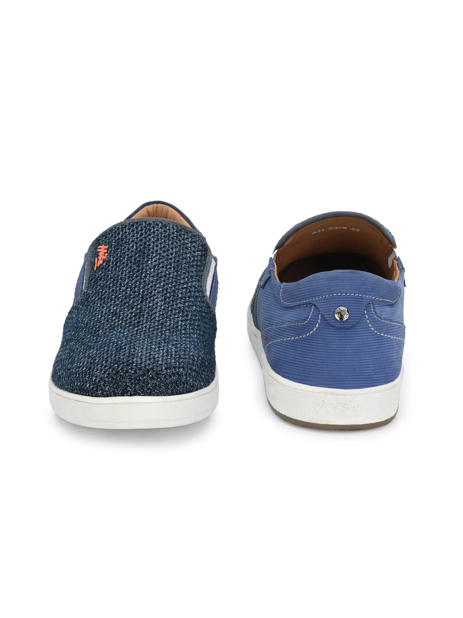 Hitz Men's Blue Slip-on Casual Sneaker shoes