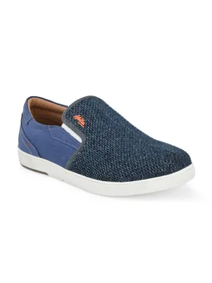 Hitz Men's Blue Slip-on Casual Sneaker shoes