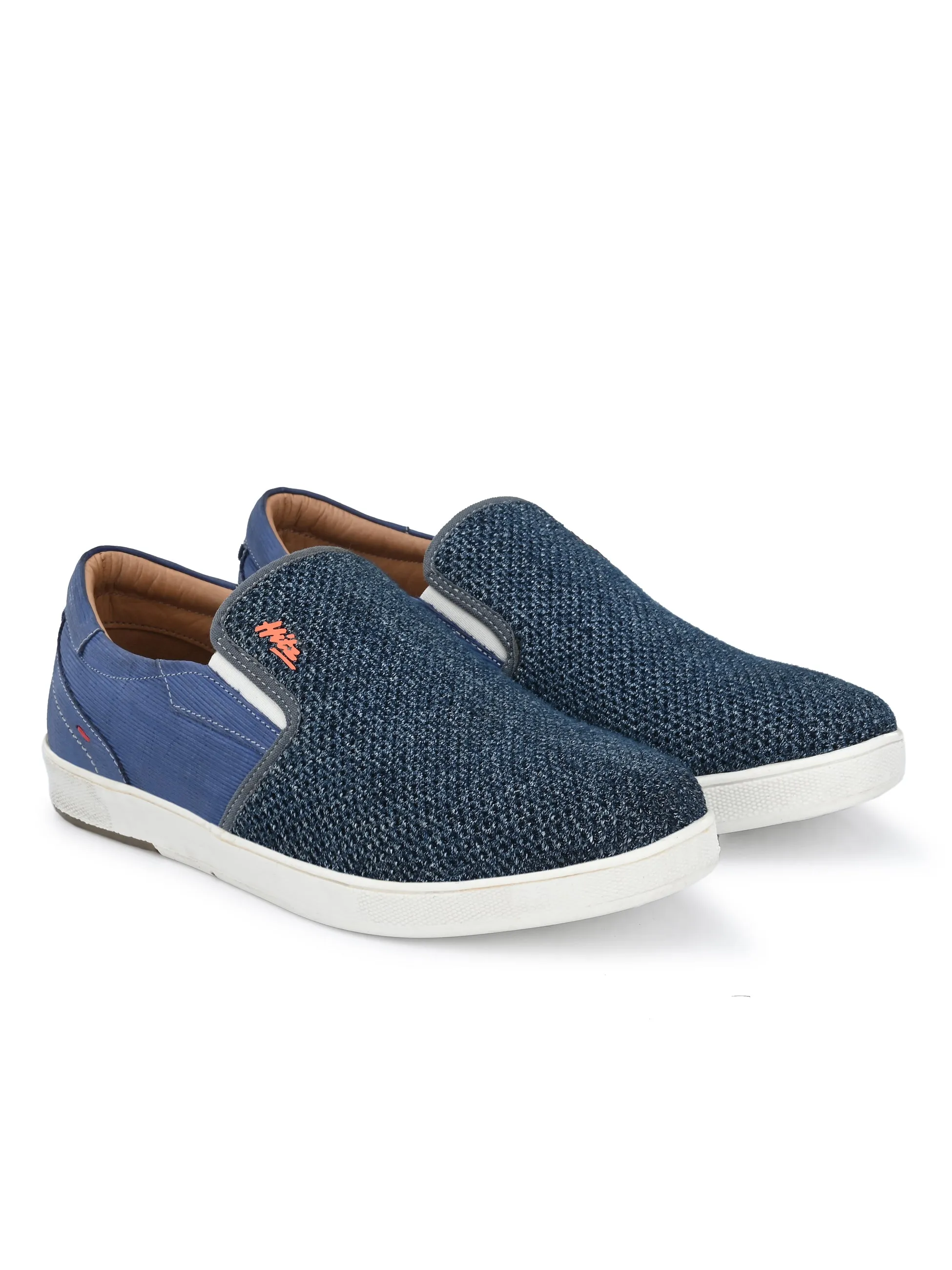 Hitz Men's Blue Slip-on Casual Sneaker shoes